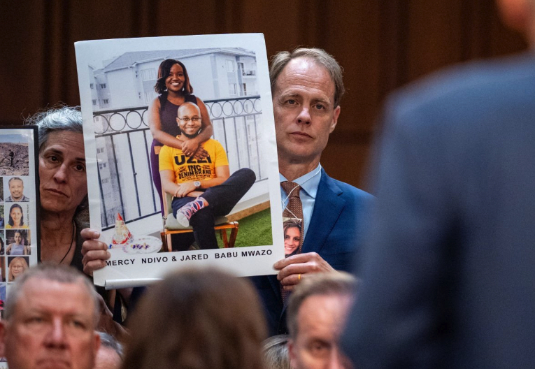 Michael Stumo during testimony from Boeing CEO Dave Calhoun